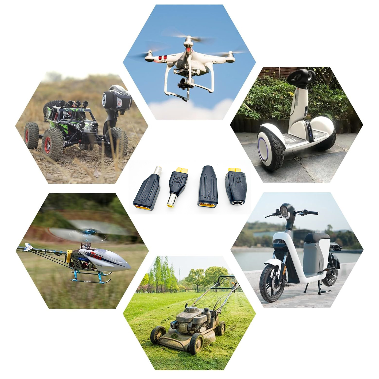 XT60 เป็น DC 7.9 มม. X 0.9 มม. - Drone Battery Adapter บทวิจารณ์และราคา