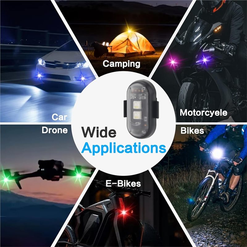 ชุดไฟ LED สโตรบไร้สาย 8 สี 12  - Drone Strobe Light บทวิจารณ์และราคา